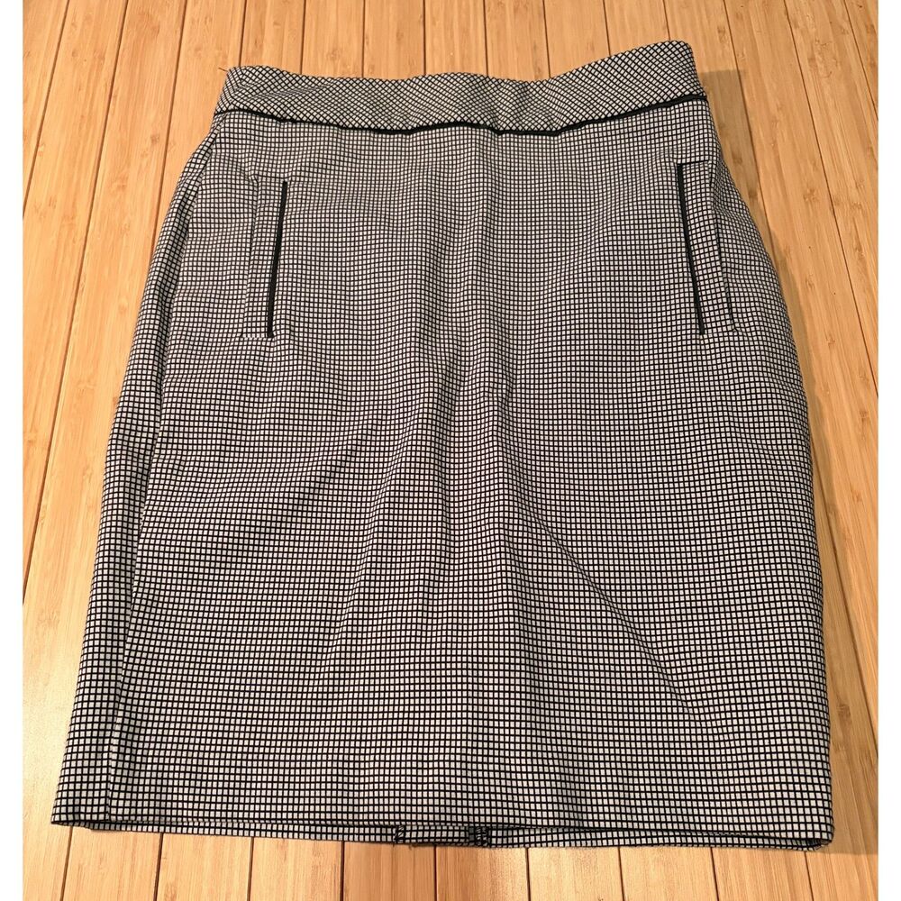 Philosophy Republic Clothing Black & White Checkered Pencil Skirt Size 6